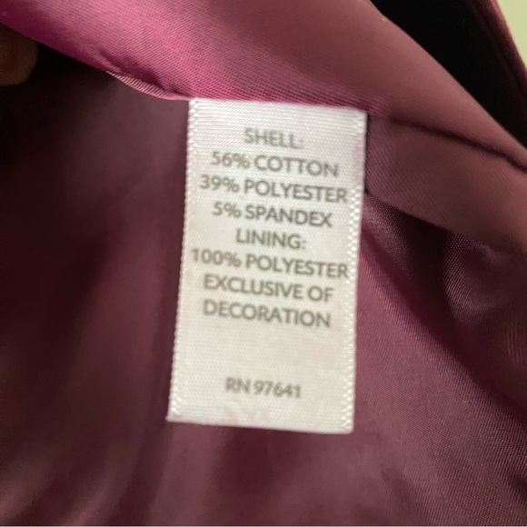 J Jill Lined Flared Stretch Blazer Jacket Buttons Cranberry size Small Petite - Picture 7 of 9